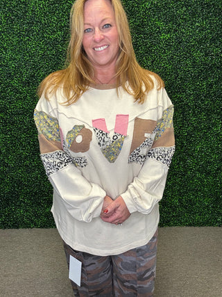 Love Patchwork Pullover
