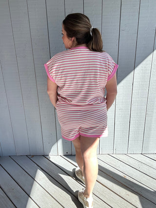 Contrast Striped Knit Short