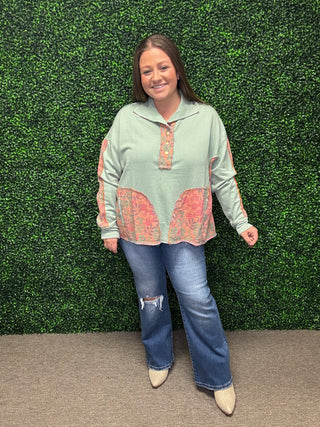 Floral Patch Pullover