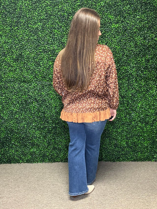 Velvet Bow Front Top
