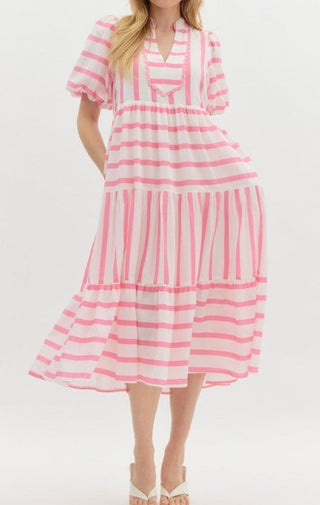 Striped Midi Dress