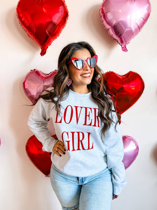 LOVER GIRL Crewneck Sweatshirt, Valentine's Day Shirt
