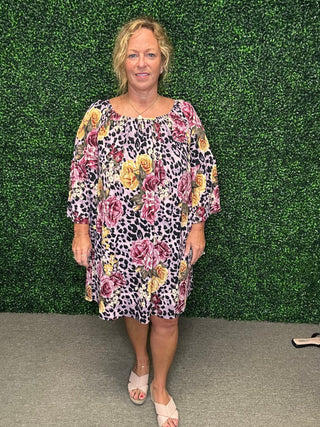 Dear Scarlett Floral and Animal Print Dress