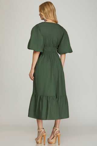 Olive Grace Midi Dress