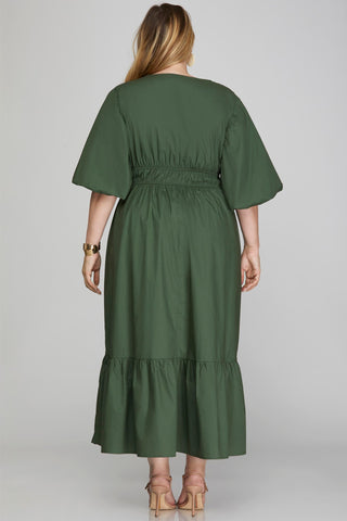 Olive Grace Midi Dress