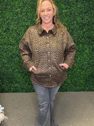 Leopard Button Down Shirt