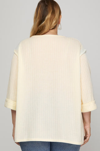 3/4 Sleeve Knit Top