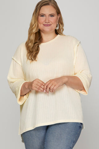 3/4 Sleeve Knit Top