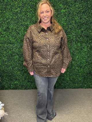 Leopard Button Down Shirt