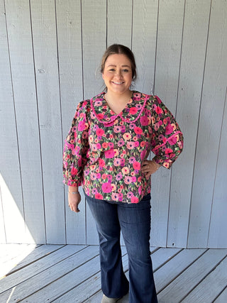 Peter Pan Floral Blouse