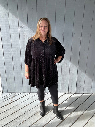 Blingy Velvet Tunic or Mini