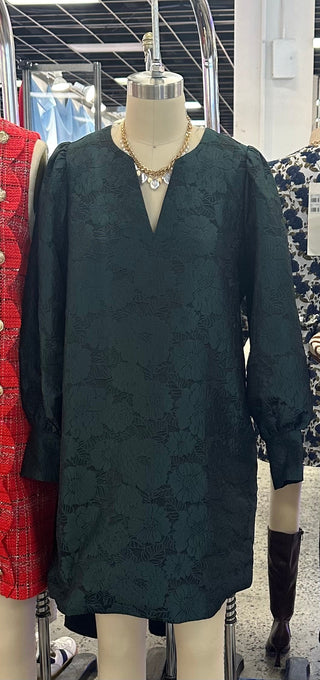 Holiday Jacquard Mini Dress