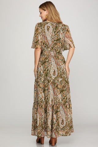 Olive Meadow Maxi Dress by She + Sky