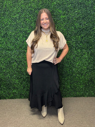 Curvy Ruffle Wrap Skirt
