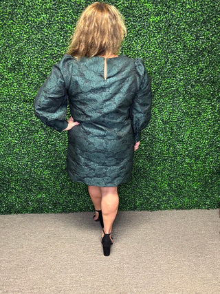 Holiday Jacquard Mini Dress