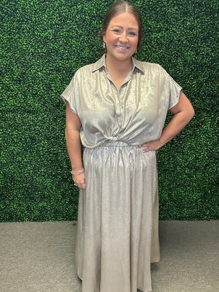 Lux Long Satin Skirt