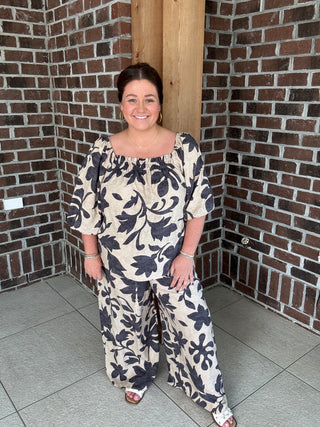 Easel Floral Challis Pant