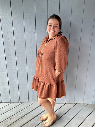 Knit Jacquard Mini Dress