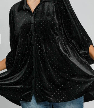 Blingy Velvet Tunic or Mini