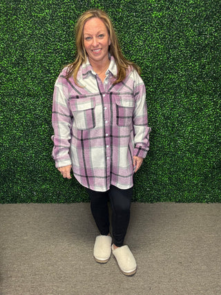 Purple Plaid Shirt