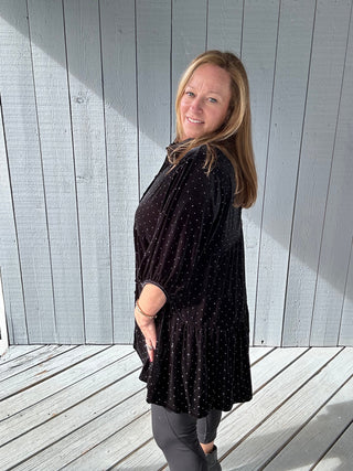 Blingy Velvet Tunic or Mini