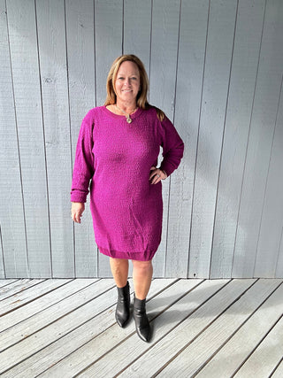 Color Me Boucle Sweater Dress