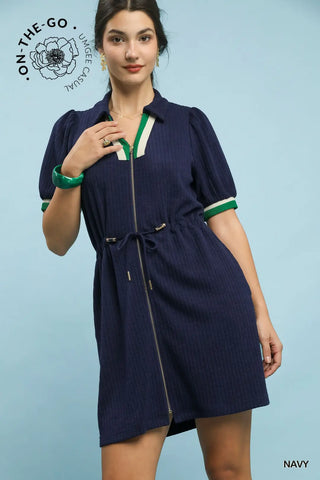 Umgee Zip-Up Casual Dress