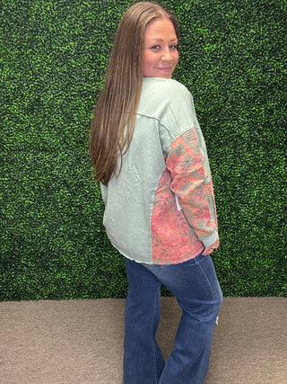 Floral Patch Pullover