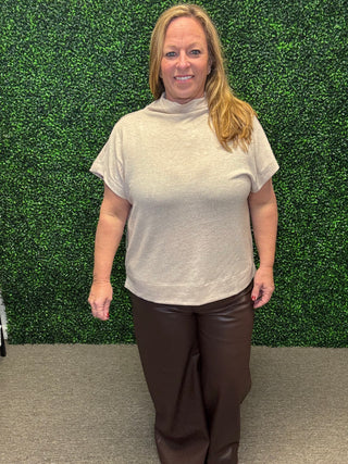 Entro Neutral Mock Neck Sweater
