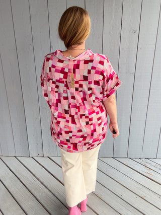 Berry Squares Blouse