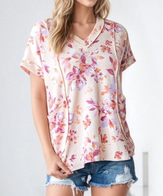 The Urban Bloom V-Neck Top