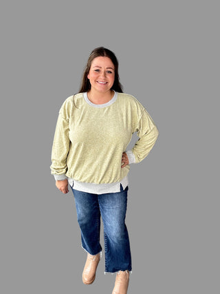 Warm Velvety-Velour Pullover