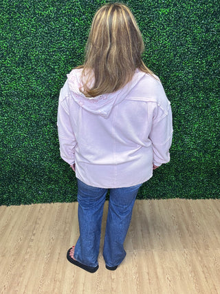 Easel Textured Pink Hoodie