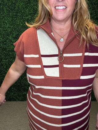 Chestnut Multi Stripes Dress