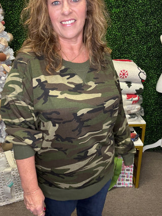 Camo Casual Top