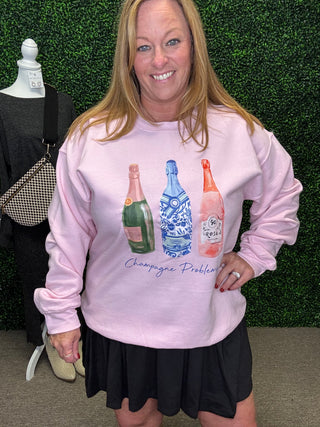 Champagne Problems Graphic Sweatshirt