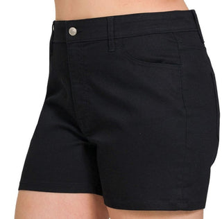Plus High Rise Denim Color Short by Zenana