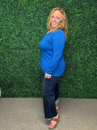 Long Sleeve V Neck Top