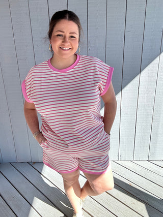 Contrast Striped Knit Top