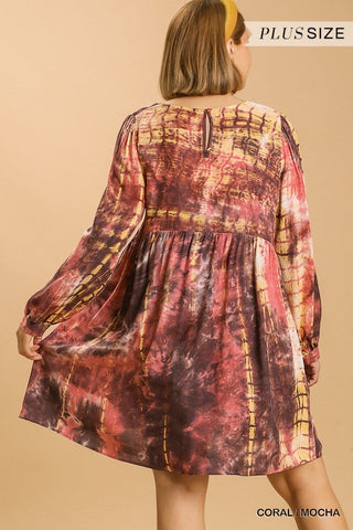 Tie Dye Mini Swing Dress