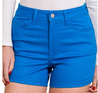 High Rise Color Jean Shorts