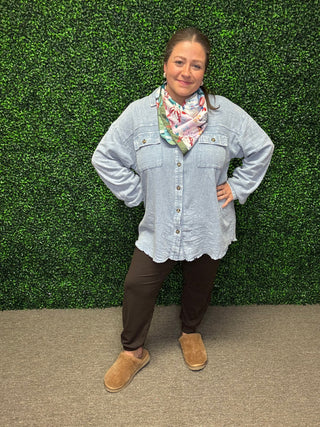 Mineral Washed Button Down-Easel