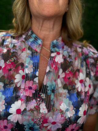 Floral Puff Sleeve Top