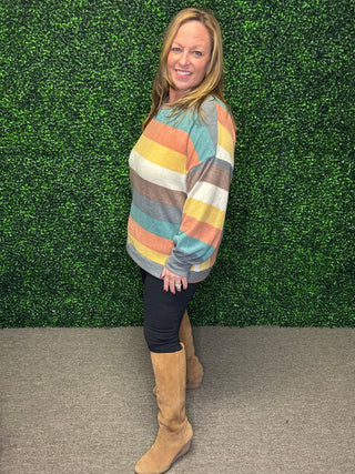 Haptics Striped Pullover