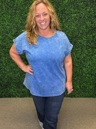 Crinkle Washed Short Sleeve Tee