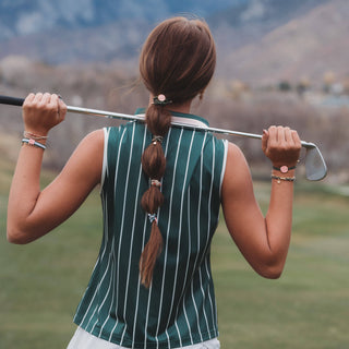 K’Lani Tee Time Green and Pink Hair Tie Bracelets with Removable Ball Marker