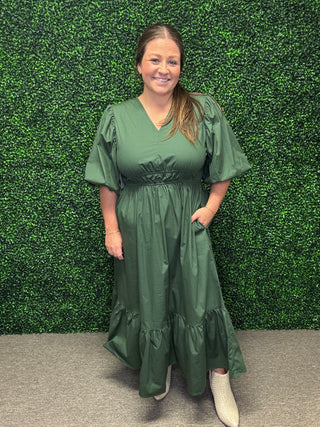 Olive Grace Midi Dress