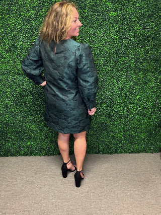 Holiday Jacquard Mini Dress