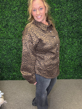 Leopard Button Down Shirt