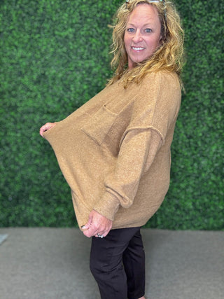 Brushed Melange Oversized Sweater